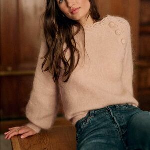 Sezane Ella Sweater with Button Detail